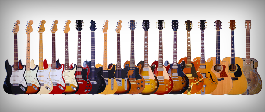 How many types of guitars store are there in the world